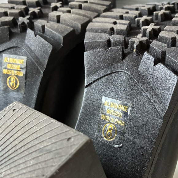 Soda Black Chunky Heel Lug sole Chelsea Boots size 8 - Picture 11 of 13